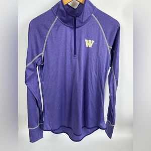 UW University of Washington‎ Women’s Colosseum Size Large Quarter Zip Jacket